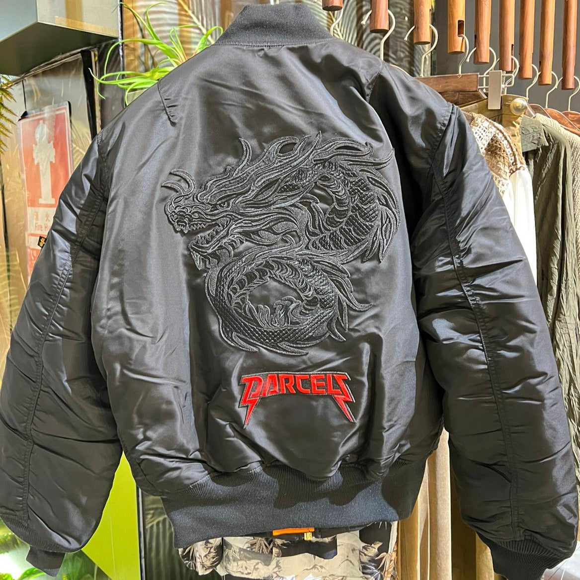 Dour Darcels by Alpha Industries MA-1 Bomber Jacket - Black