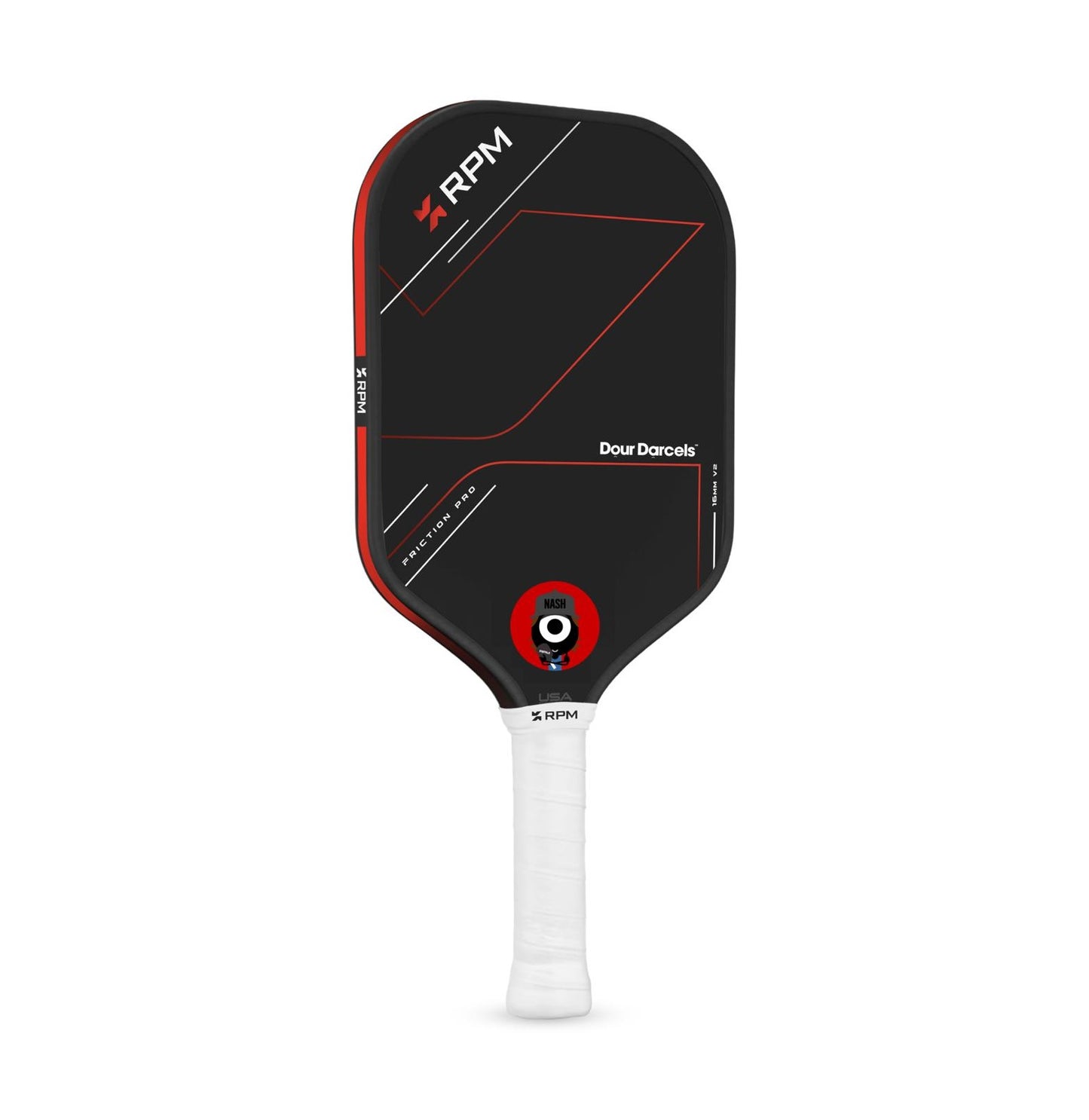 RPM x Dour Darcels - James Ignatowich Limited Edition - RPM Friction Pro 16MM Elongated V2 Pickleball Paddle