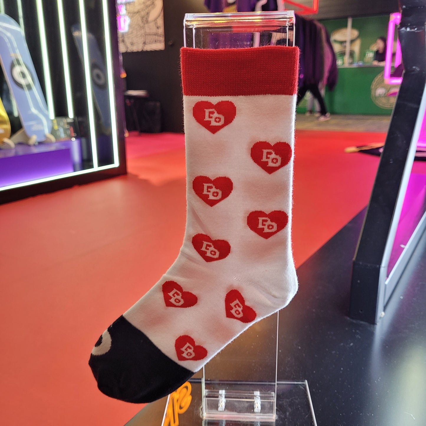 DD Socks - Heart - Black & Red
